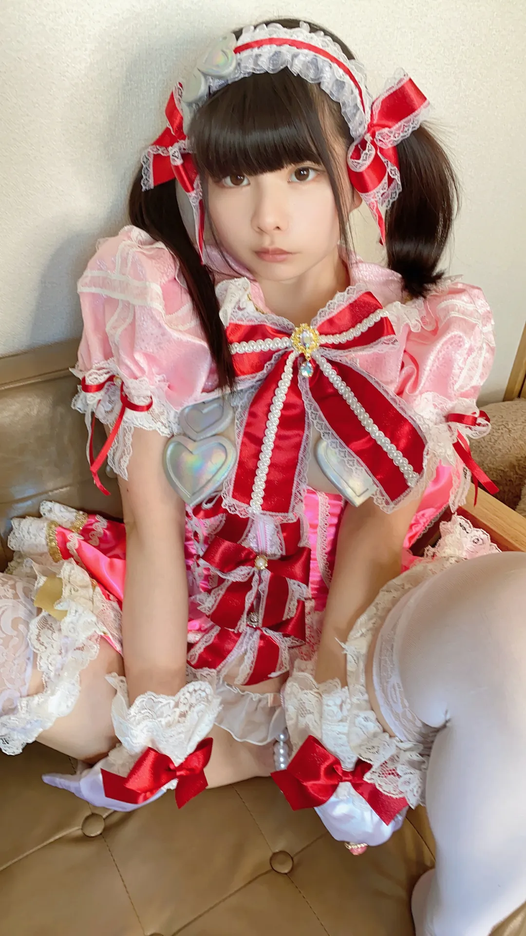 【めるにゃん】玉パン魔法少女ぴんく【パール付き下着コスROM】