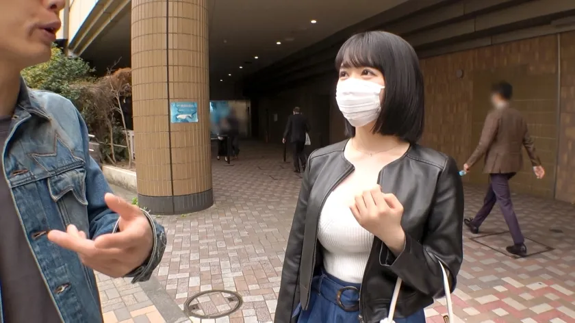 【望月かれん】マジ軟派、初撮。 1946 【ホントにFカップ？？】【世界を股にかける美女】ラップ越しキスチャレンジに参加してくれたノリの良いお姉さん♪ワールドワイドなおっぱいと名器で男を沼らせる！！