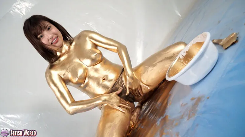 【若宮はずき】早川瑞希が金粉に挑戦！【ウェット＆メッシー】