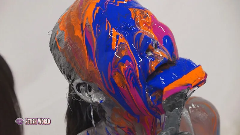 【後藤由乃 原美織】ペイントご奉仕レズ奴隷SPECIAL【ウェット＆メッシー】