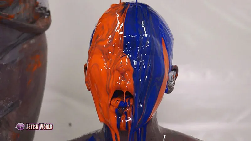 【後藤由乃 原美織】ペイントご奉仕レズ奴隷SPECIAL【ウェット＆メッシー】