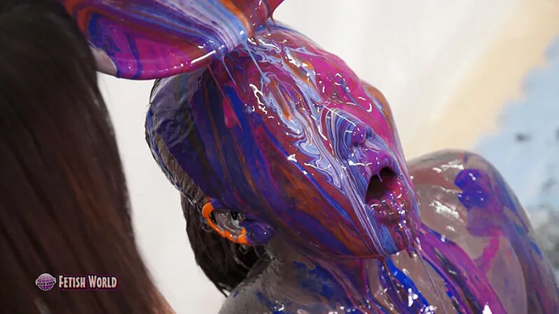 【後藤由乃 原美織】ペイントご奉仕レズ奴隷SPECIAL【ウェット＆メッシー】