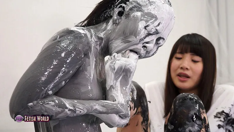 【後藤由乃 原美織】ペイントご奉仕レズ奴隷SPECIAL【ウェット＆メッシー】