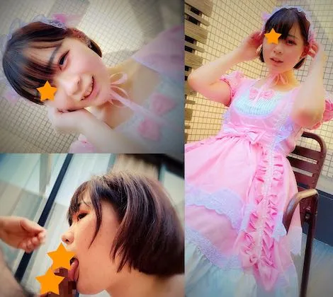 【甘ロリ】ピンクゴス◯リ女子が手マンで昇天！エロカワねっとりフェラでたっぷり顔射！