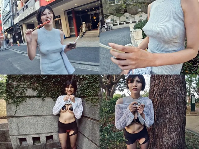 【九十九メイ】【Gカップ魔乳】元ガルバ店員の巨乳セフレとリモバイデート！公園でニップレス露出＆電マオナニー♪ホテルで中出しＳＥＸ＆ザーメン口内発射【個撮】