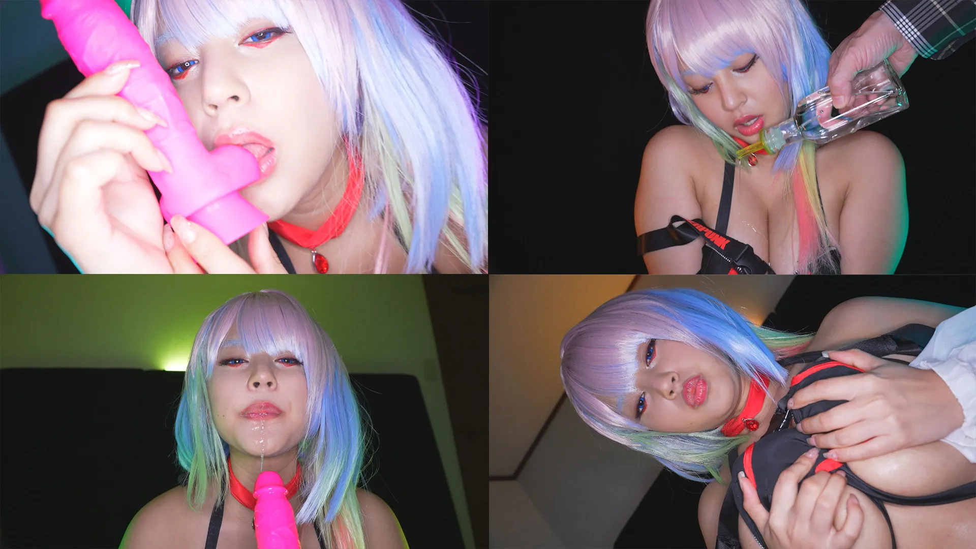 【夕美しおん】【サイバーパンク:エッジランナーズ ルーシー同人AV】ディルドウを使ってのオイルまみれオナニーで何度もイっちゃった動画♪