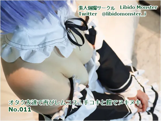 【リゼロ レム 同人AV】オタク友達で再びレムコス！手コキと膣でヌキヌキ