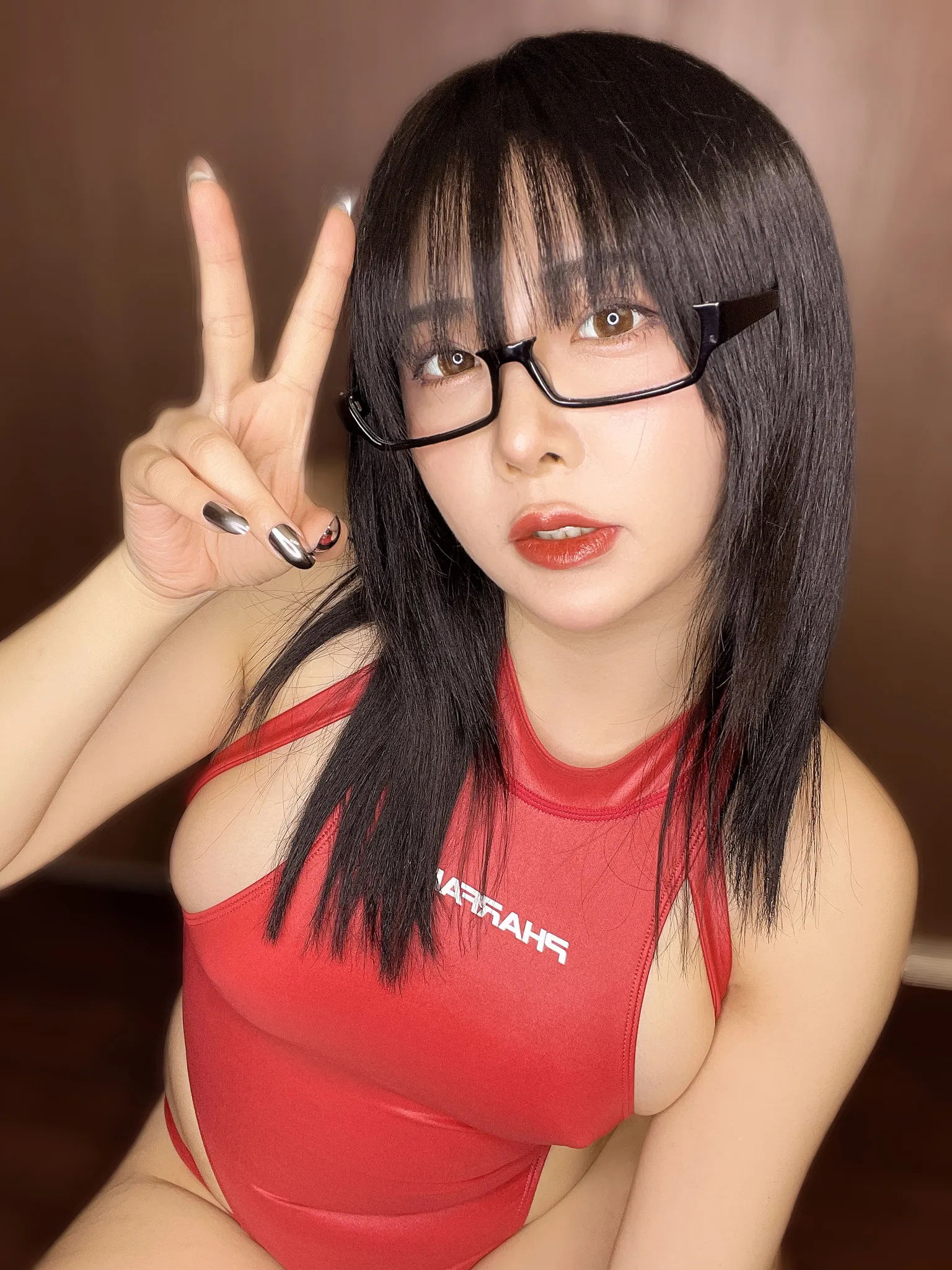 【いいなりなお】競泳水着×目隠れバニー×口枷