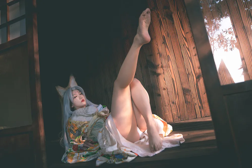 【狐耳美女×巫女少女 百合コスROM】★8K★Coser-YIBEI Vol.21 陰陽師 47P