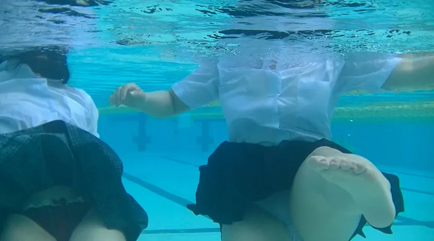 【JK着衣水泳】後輩へのリフレッシュ