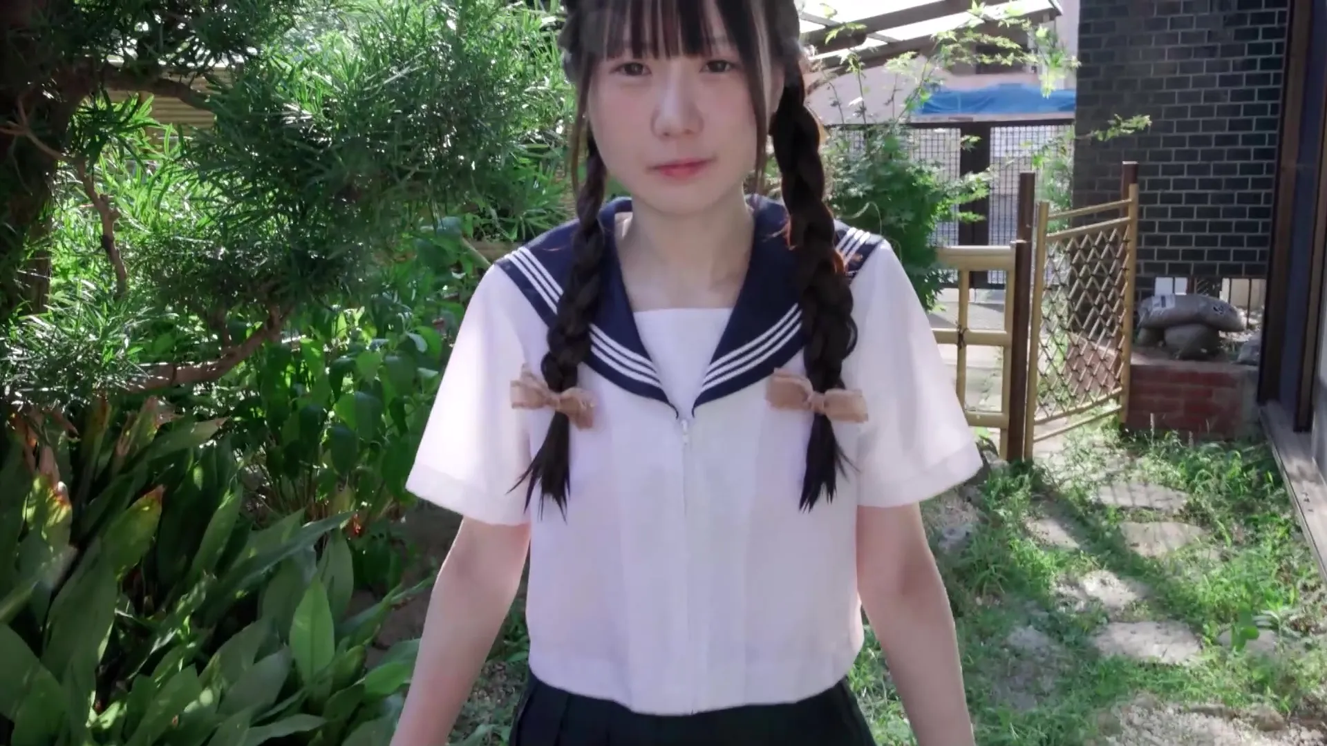 【姫崎あむ】セーラー服ズブ濡れ＆チョイ透け