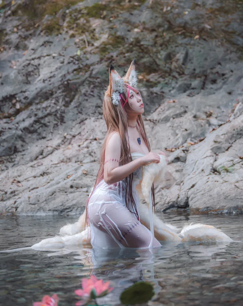 【九尾の狐コスROM】★4K★Coser-YIBEI Vol.16　天命の子玉藻前 40P