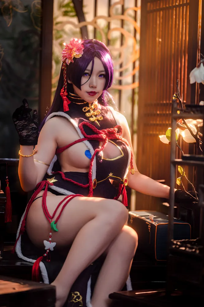 【FGOチャイナドレス源頼光コスROM】★4K★Coser-YIBEI Vol.20 新春チャイナドレス 20P