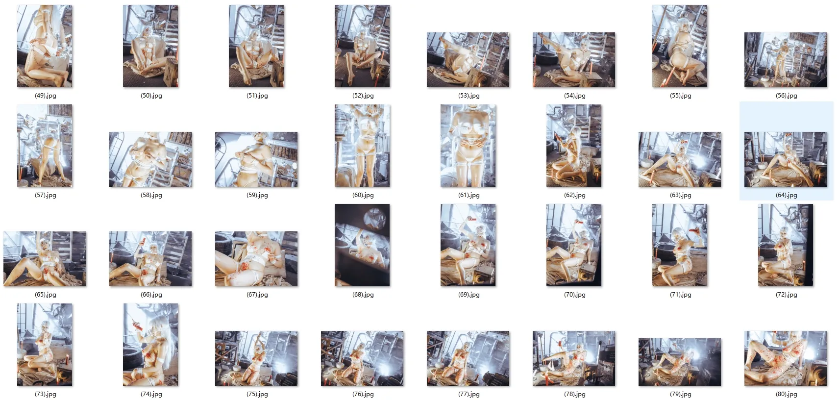 【眼帯白ビキニSM蝋燭コスROM】★8K★Coser-QIUHEKEJI No.146 ろうそく 113P