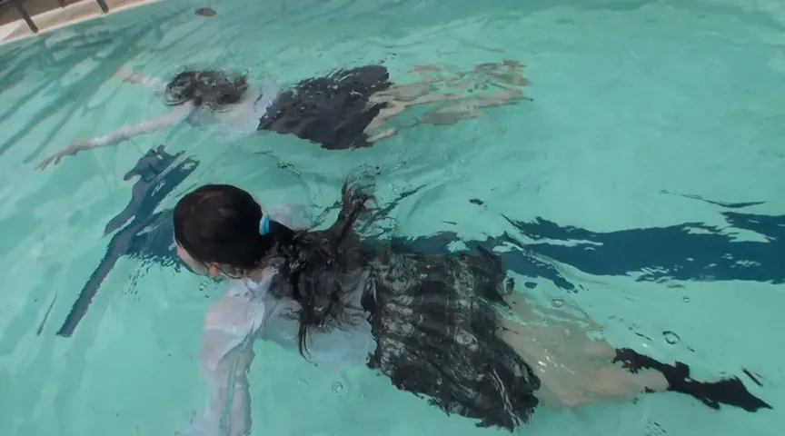 【JK着衣水泳】成績向上の願掛け