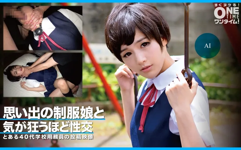 【向井藍】【バレー部JK】思い出の制服娘と気が狂うほど性交 AI