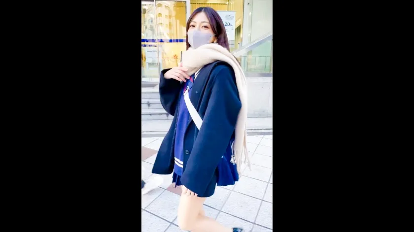 【岬あずさ】バレーで鍛え上げたスレンダーボディ＆ガチ美巨乳Fカップの裏垢JDに制服コスプレさせて中出しハメ撮り