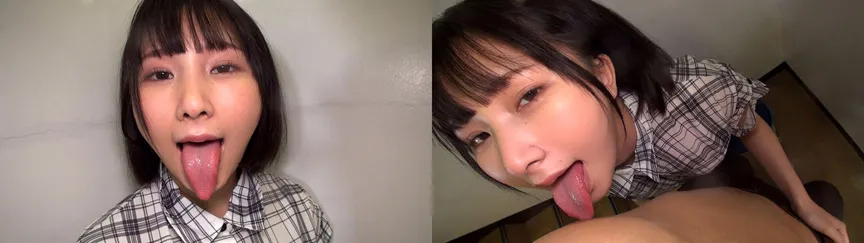 個撮）【低身長】守ってあげたいキュートな彼女【貧乳コンプレックス】可愛いひょっとこ顔！見つめて胸キュンフェラ【口内発射】