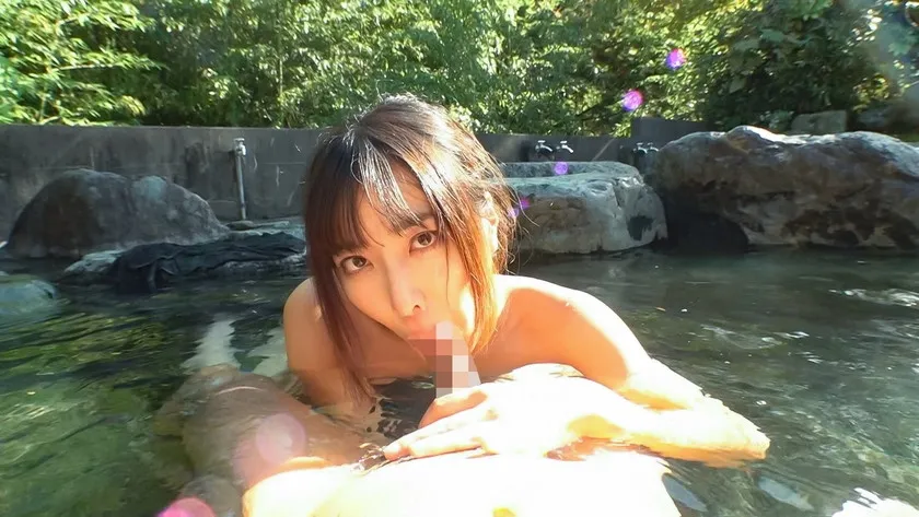 【水川潤】中出し露天温泉 綺麗な顔してバシャバシャ潮吹く美形愛人