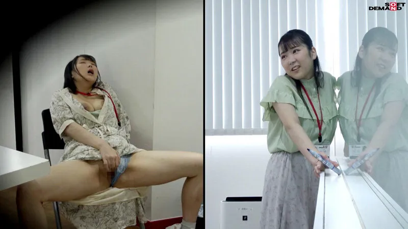 SOD女子社員 7名 業務時間内声ガマン大胆オナニー報告2 仕事中＆オナニー中のギャップ 2画面見比べておシコり下さい