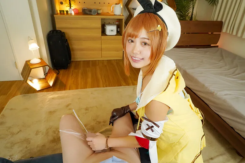 【ライザのアトリエ コスプレAV】【VR】ボクへお仕置き焦らしセックスのはずが騎乗位気持ち良くて止まらないカノジョ 百仁花