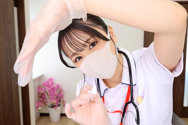 【高島愛】【VR】【8K VR】笑顔が素敵なマスク美女の看護師に、見つめられて退院するまで、射精させられる入院生活
