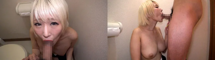 【乙アリス】個撮）ショートカット金髪ギャル【Gカップ巨乳】イクまで止めない！高速ノーハンドピストンフェラ【口内発射】