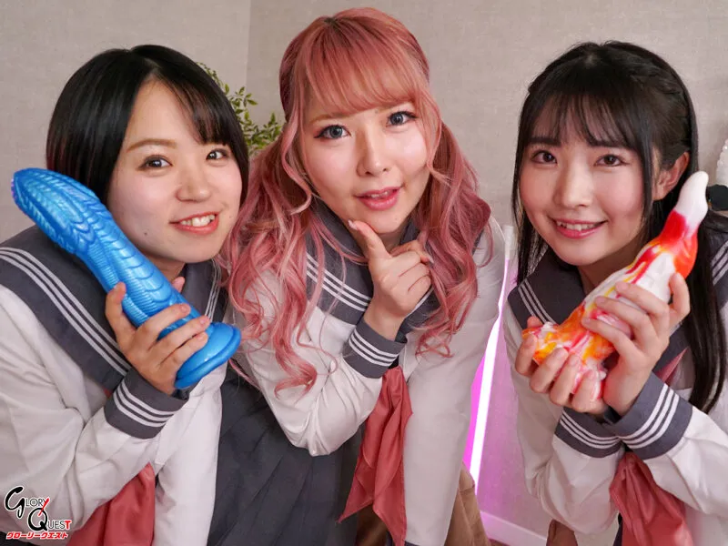 【皆月ひかる 涼花くるみ 菊池はる】【JK】M男アナルを破壊してメスイキさせるペニバンJ系小悪魔痴女トリオ！！