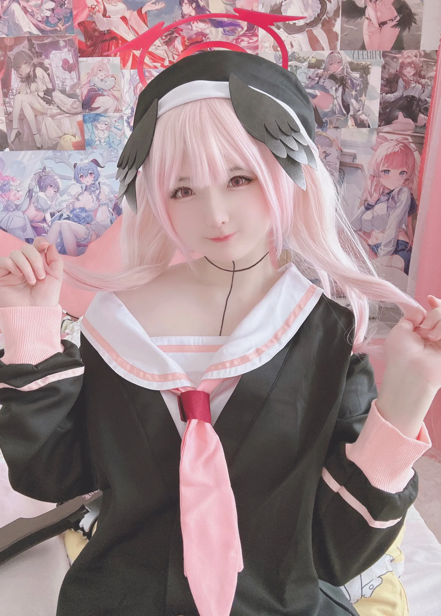 【ブルアカ下江コハル＆ゼンゼロ エレン・ジョー】みさ呆呆　ブ〇アカ下江コハル+鲨鱼 妹 艾莲乔(シャークガール　エレンジョー)