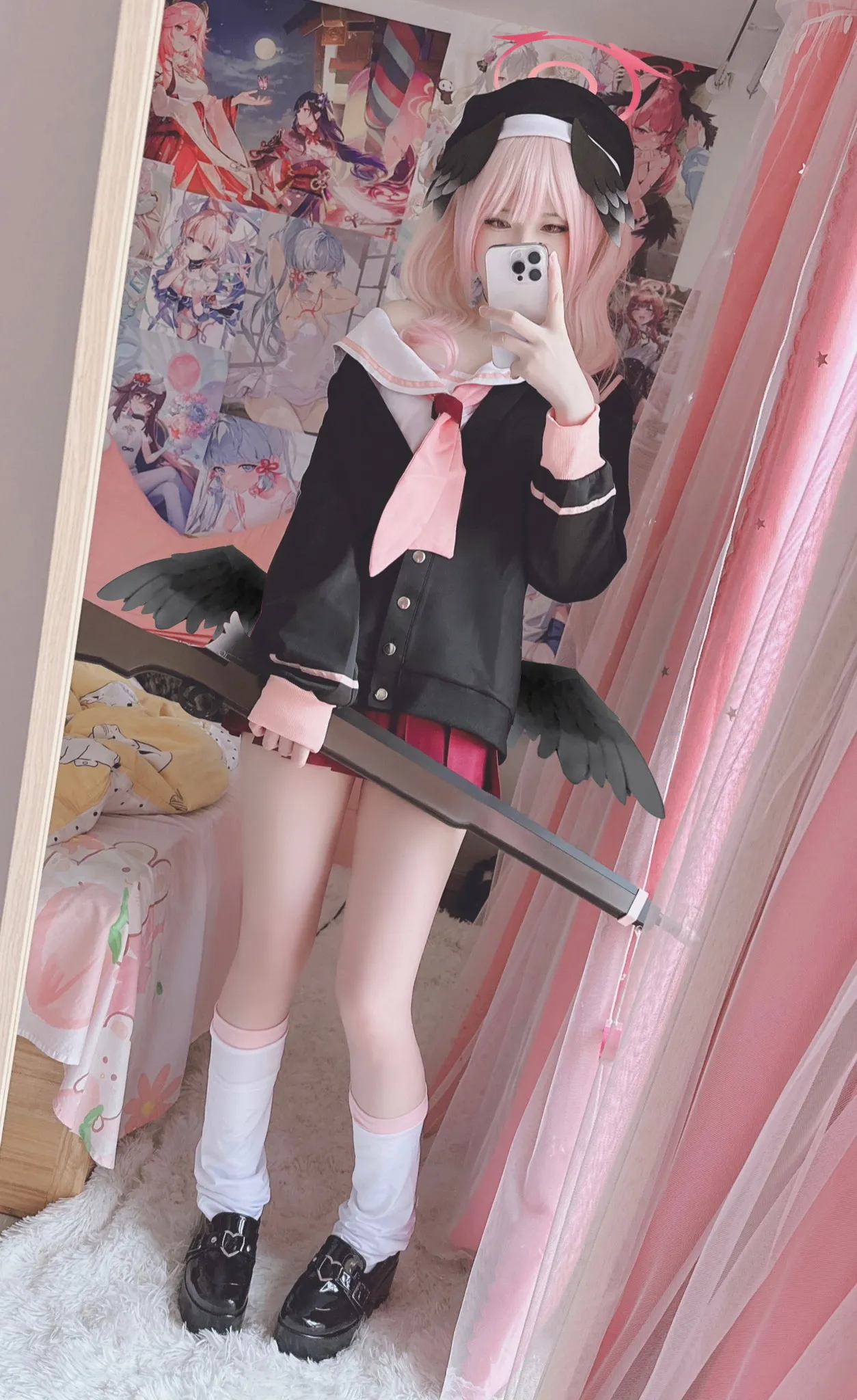 【ブルアカ下江コハル＆ゼンゼロ エレン・ジョー】みさ呆呆　ブ〇アカ下江コハル+鲨鱼 妹 艾莲乔(シャークガール　エレンジョー)