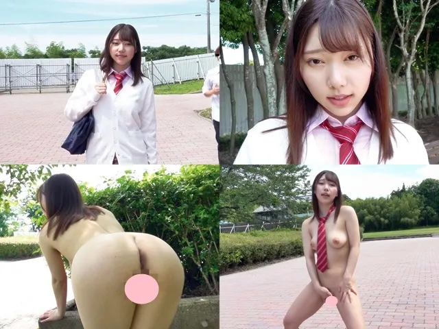 【JK】Fカップむちエロ尻の元・地下アイドル美女が生.徒会長に扮し露出狂となり…全裸徘徊でおじさんチ●ポ咥えオナニー・全裸露出で性感高まり同級生の男とのSEXにアヘイキ【前編】