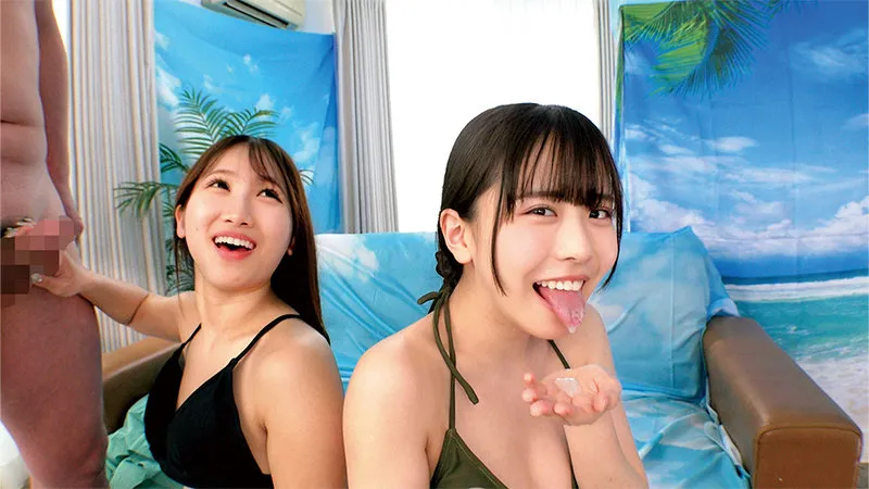 【柏木こなつ 沙優七羽】こなつ＆なな【Fカップ＆Gカップ水着素人 スワッピング・ハメ撮り流出】