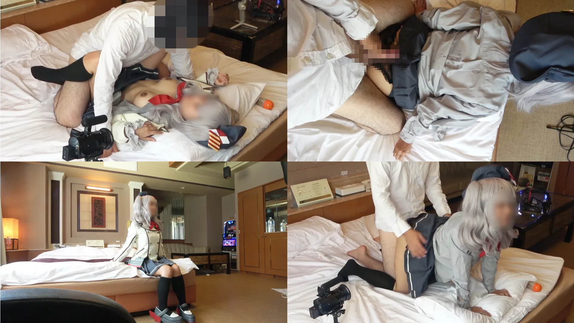 【艦これ鹿島同人AV】艦○れ　美巨乳素人の公式制服衣装鹿島コスでパイズリ＆生ハメSEX