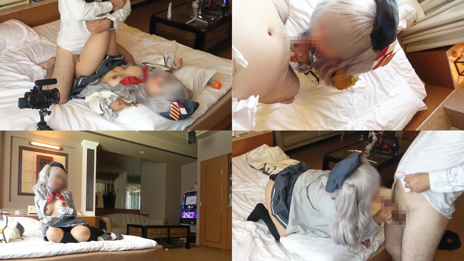 【艦これ鹿島同人AV】艦○れ　美巨乳素人の公式制服衣装鹿島コスでパイズリ＆生ハメSEX