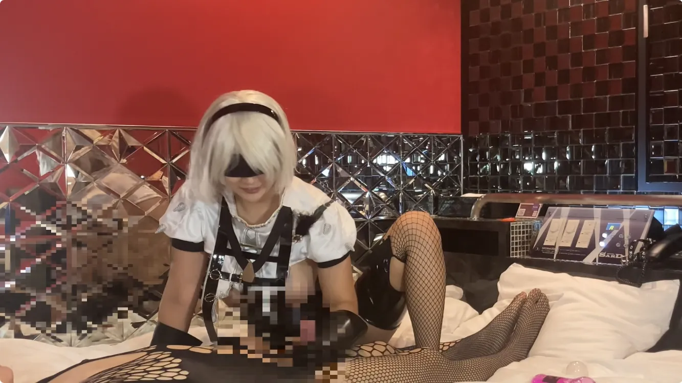 【NieR:Automata 2B同人AV】ドSレイヤー様の寸止め手コキ、オナホ責めで絶頂！