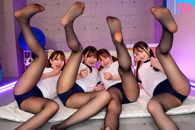 【JK】ぴちぴち制服ヤング娘の黒タイツハーレム学園 ムチスベタイツ脚に挟撃ロックされ身動き出来ずに射精させられる僕。 Nia 姫川かのん 優梨まいな 天馬ゆい