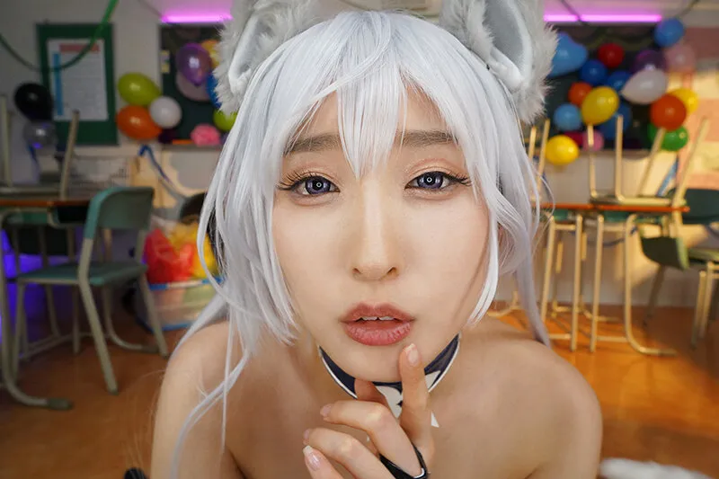 【アズレンRQ信濃(寝待の銀輿)コスプレAV】【VR】初恋、ずっとあなたが好きでした 月野かすみ【8K】