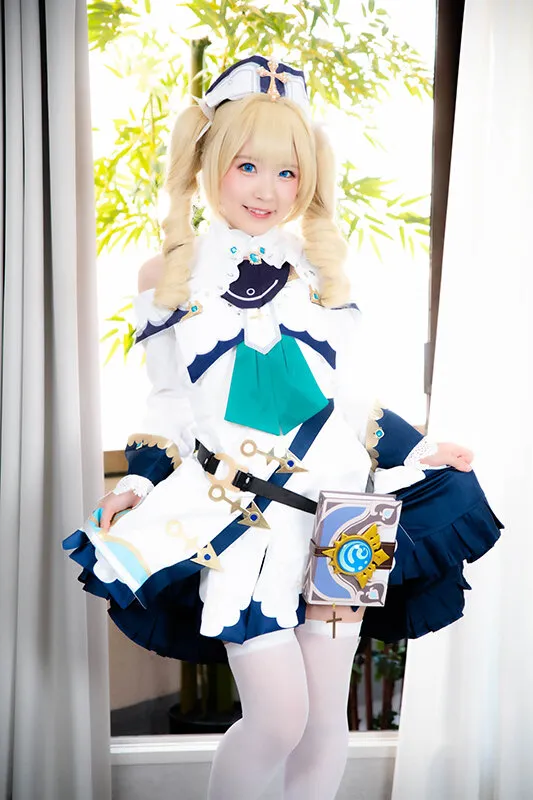 【原神バーバラ(通常＆水着)】クソ雑魚メスガキレイヤー完全種付け記録 脱水寸前絶頂潮吹き体液まみれの3P孕ませ中出しセックス撮影会 皆月ひかる