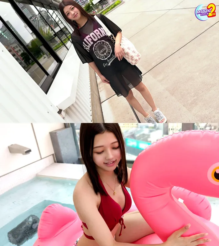 【音月みり】幼顔スレンダーBODYのセフレみーちゃん【イキリキショ男×Dカップ素人 水着・中出しハメ撮り流出】