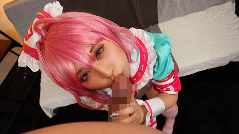 【水原みその】【アイマス夢見りあむコスプレAV】104cmのJカップ神乳レイヤーみそのちゃん！メンヘラ病む系アイドルと生本番！