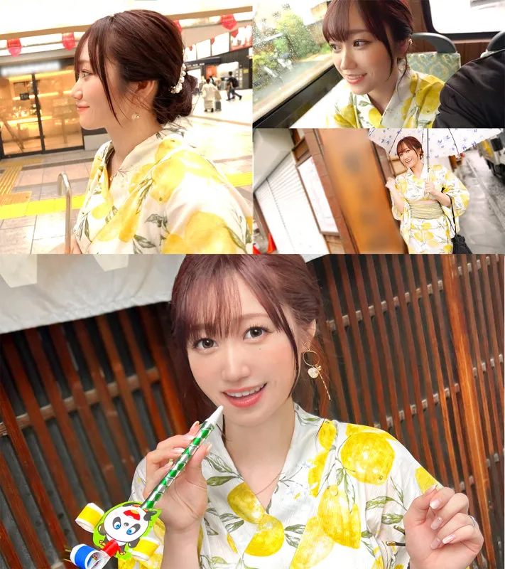 【わか菜ほの】ほの【Hカップ人妻 不倫・マチアプ・浴衣・中出しハメ撮り流出】