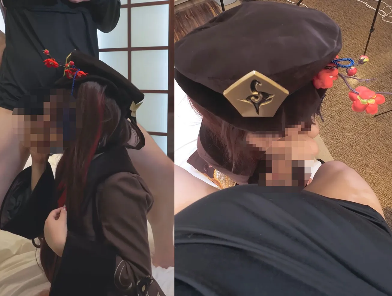 【原神胡桃同人AV】〇神 胡〇でノリノリ騎乗位えっち♥ツンと立った乳首がトレードマークの彼氏持ち専門x生〇いなちゃん♥