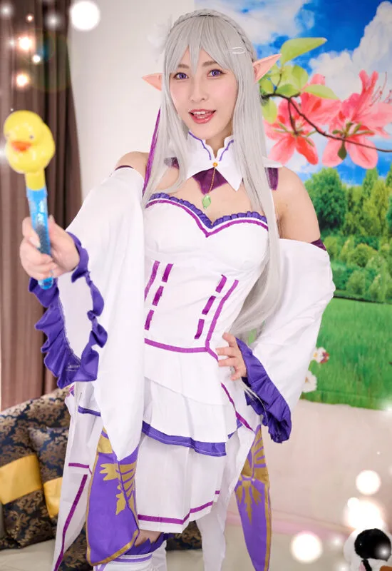 【リゼロエミリアコスプレAV】【VR】森沢かなちゃんと異世界エルフでコスプレ撮影会VR体験！えっちえちむちむちのめちゃエロ美白銀髪エルフと何度でも抜き戻りしちゃう濃密最高生ハメ中出しSEX！！