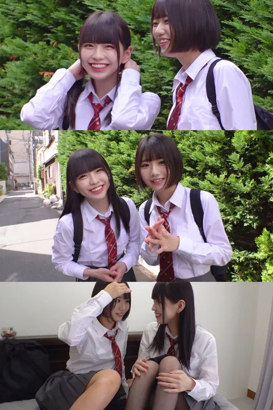 【雫月心桜 市川りく】こはるちゃん＆りくちゃん【百合の間に挟まるキモおじ×JK百合カップル 乱交・中出しハメ撮り流出】