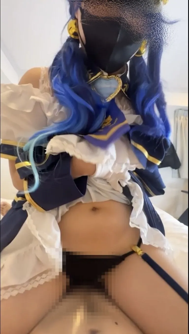 【にじさんじ天宮こころ(軍服)同人AV】冬コミアフター！！騎乗位で中出しをせがまれる！売り子衣装でホテルでハメ撮り！！