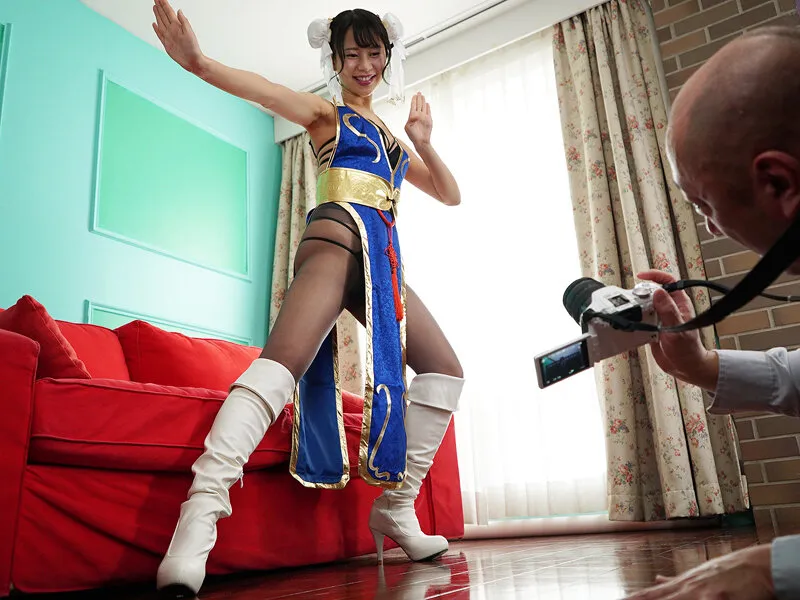 【ストファイ春麗コスプレAV】パンスト特化 五芭の完全着衣パンスト×コスプレFUCK