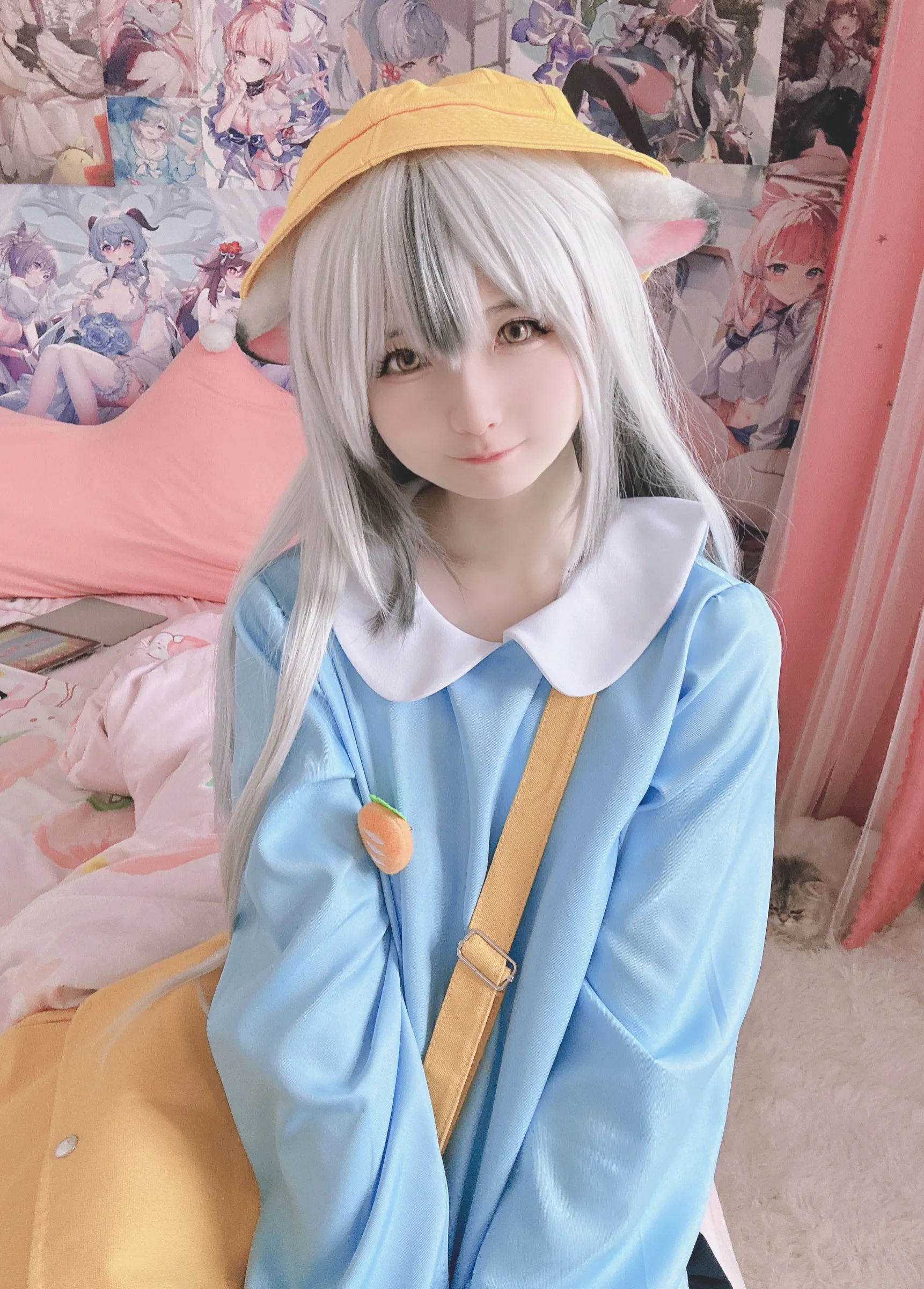 【アズレンハルフォード(バニー「ロード」・リミテッド) ブルアカココナ(園児服)】みさ呆呆　ココナ園児服＆ハルフォードピンクバニー