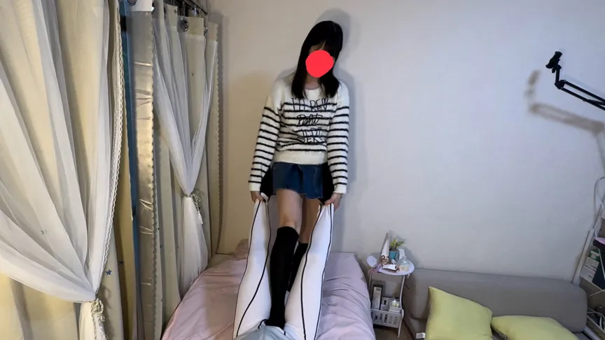 みーなちゃんからの刺客！？美脚無邪気女子ららちゃん 初対面女子に電気アンマで逝かされまくる