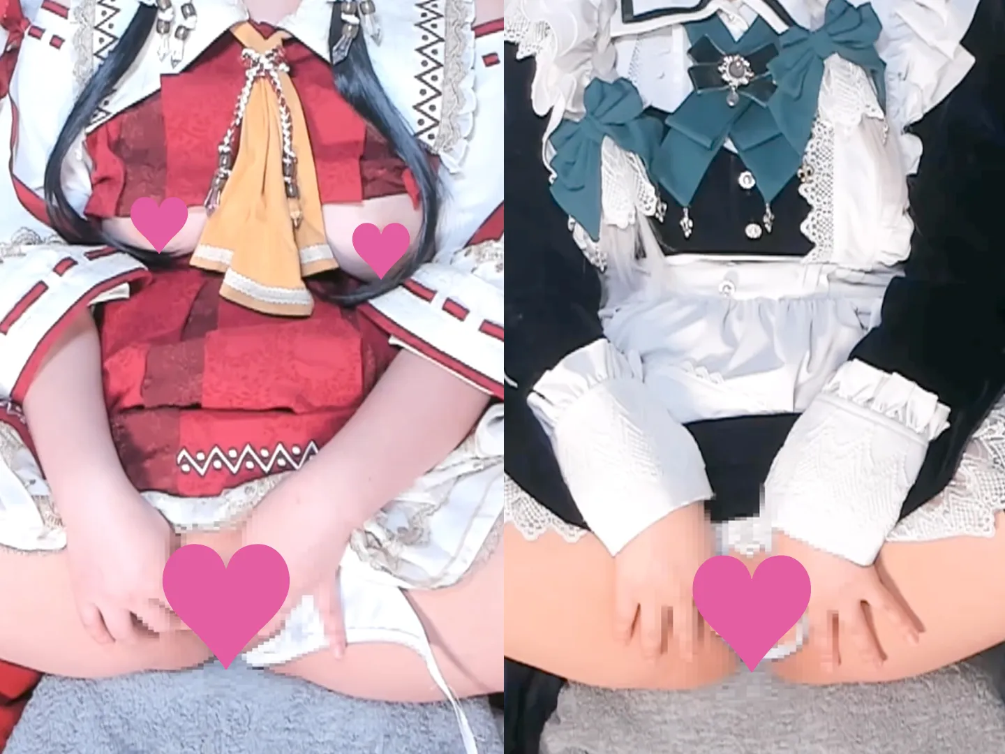 【東方Project霊夢＆咲夜同人AV】東〇キャラ（博麗霊夢×十六夜咲夜）ダブルコス