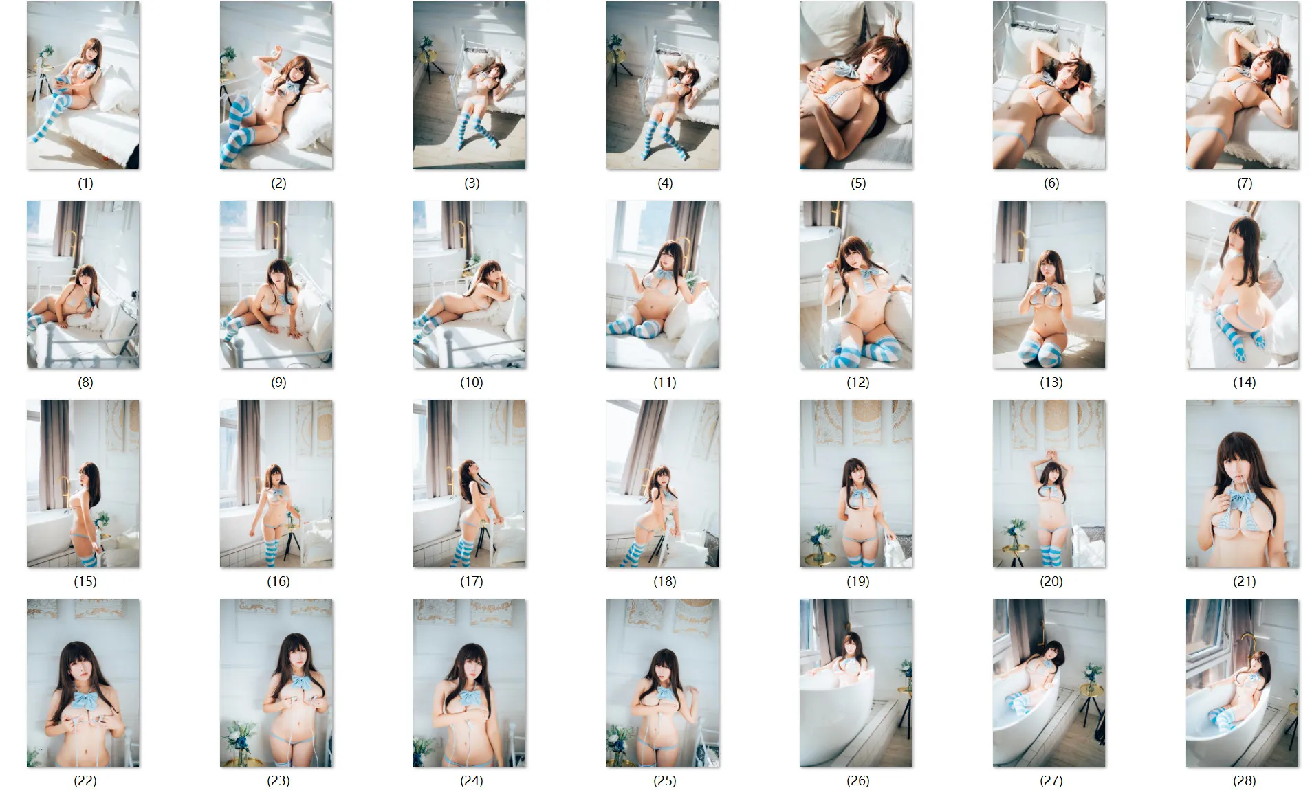 ★4K★Coser-CongLuan　Vol. 10 ボーダー水着  35P